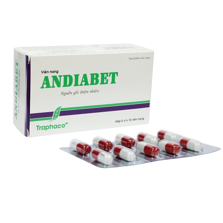 ANDIABET – Hỗ trợ ngăn ngừa biến chứng bệnh tiểu đường, giúp ổn định điều hoà đường huyết (50 viên)