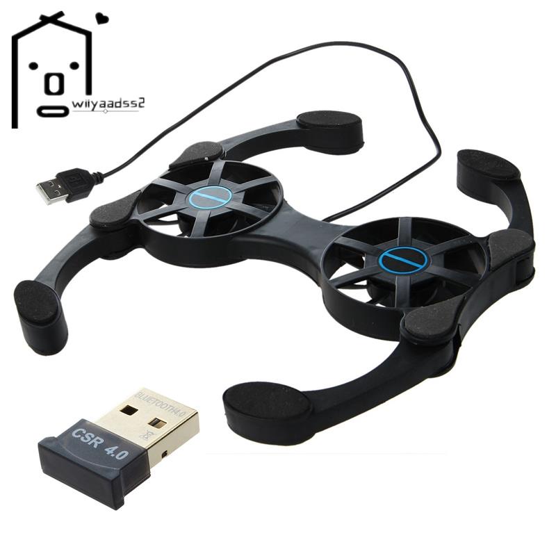 Bộ chuyển đổi Bluetooth V4,0 USB 2.0 & USB 2.0-2 quạt tản nhiệt màu đen cho laptop