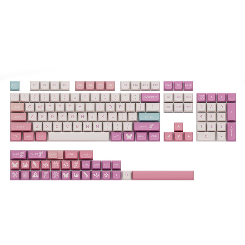 137 Phím Rouge keycaps XDA Profile Gradient Hoàng hôn PBT Dye Sub Bàn phím cơ học Keycap