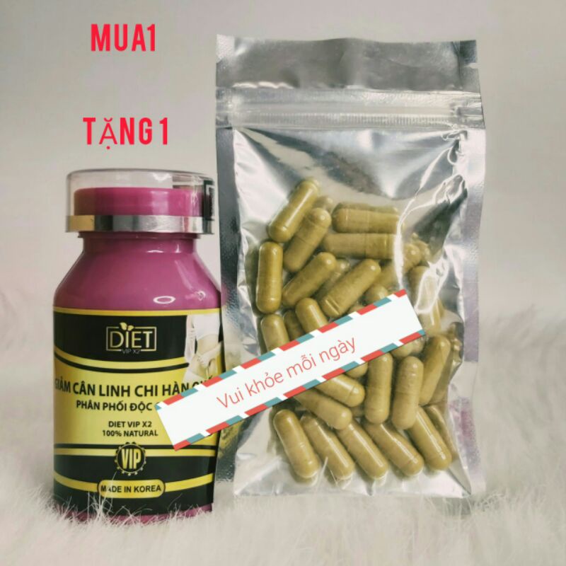 Combo 1 hộp 30v giảm cân linh chi hàn quốc tặng 30 thải mỡ