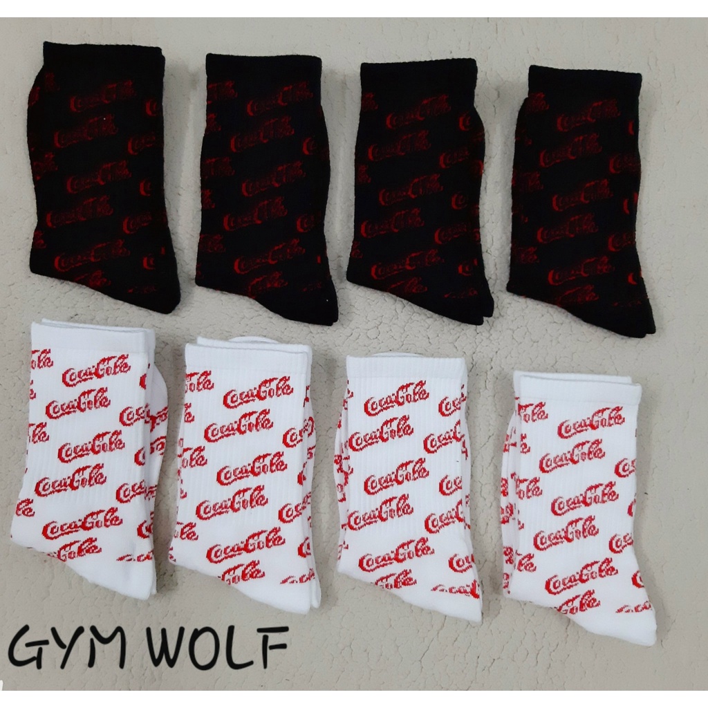 Vớ Coca-cola cổ cao Nam Nữ phong cách thể thao, đường phố.