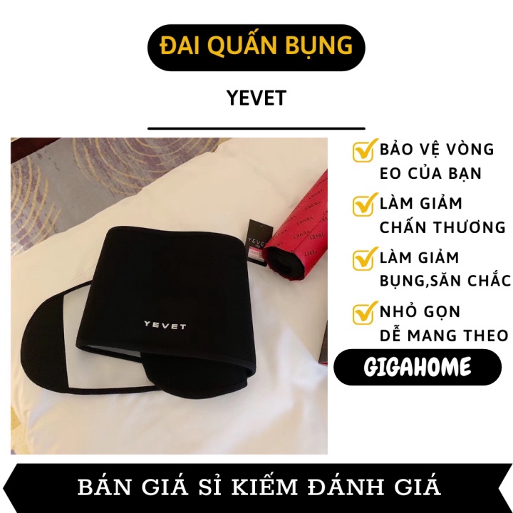 Đai hỗ trợ tập thể dục   GIÁ VỐN]   Đai quấn bụng tập thể dục giảm mỡ YEVET cao cấp 9433