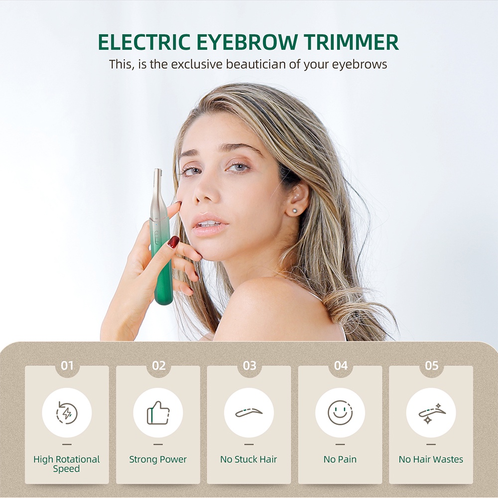 Tông đơ tỉa lông mày FOREVERLILY chạy pin sạc cao cấp