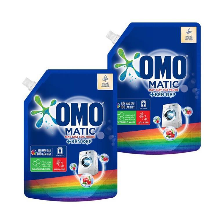Combo 2 túi Túi Nước giặt Omo Matic dành cho máy giặt cửa trước túi 2kg