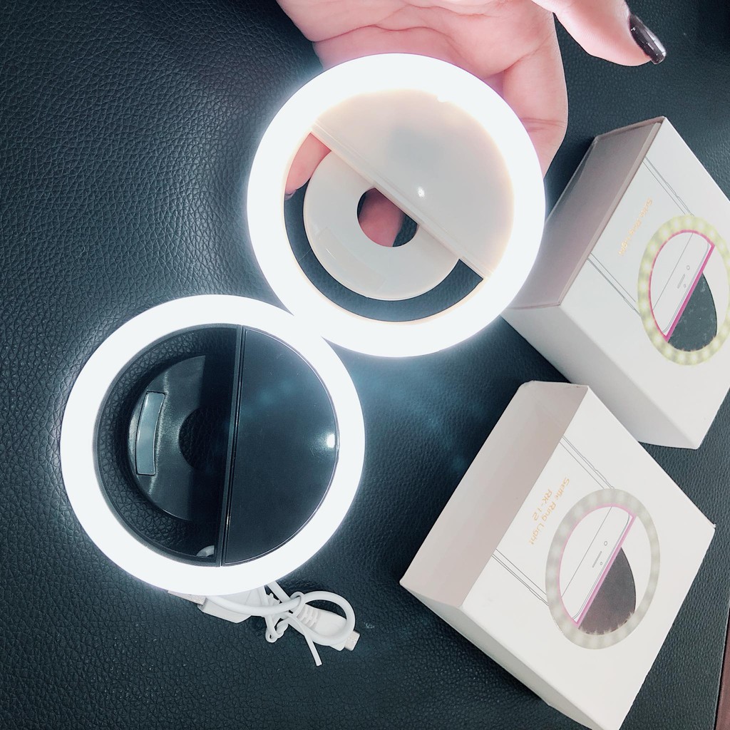 [ GIÁ HUỶ DIỆT] Đèn LED Hỗ Trợ Selfie RingLight 3 Mức Sáng ( Xanh Dương / Đen / Hồng / Trắng )