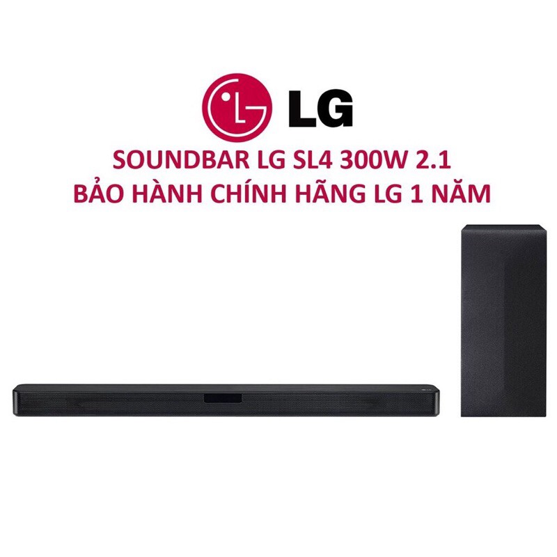 [Mã SKAMEL080623 giảm 30% tối đa 100K đơn 200K] Loa thanh SoundBar LG Sl4 300W 2.1 Bảo hành chính hãng 12 tháng