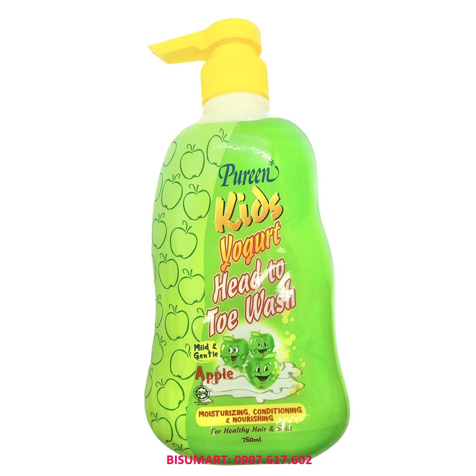 Sữa Tắm Gội Toàn Thân 2IN 1 Pureen 750ml Cho Trẻ Em KISD