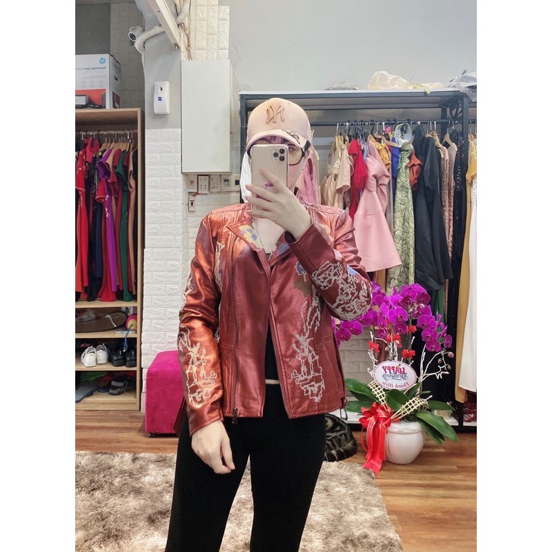 ÁO DA THÊU HÀNG QC CAO CẤP