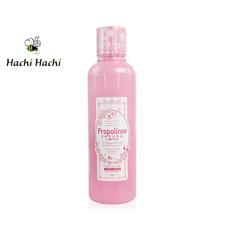 Nước súc miệng Propolinse Pieras không cồn hương Sakura 600ml - Hachi Hachi Japan Shop