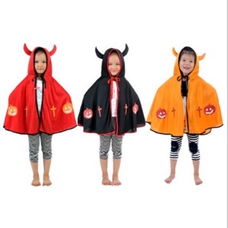 Áo choàng sừng Halloween cho bé
