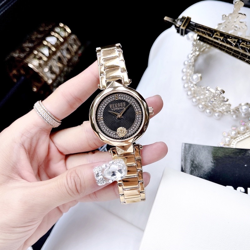 Đồng hồ nữ Versus Covent gảden Màu gold mặt đen nổi bần bật ❤️