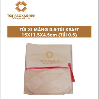 Combo 100 túi giấy xi măng gói hàng kích thước 15x11.5x4.5