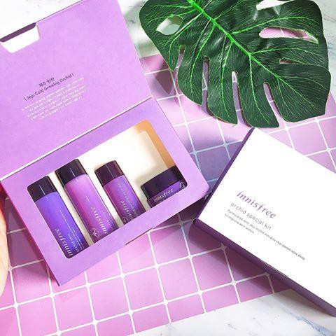 [Chuẩn Auth] Kit dưỡng da toàn diện, dưỡng trắng, chống lão hóa Innisfree Jeju Orchid Special Kit [4 Items]