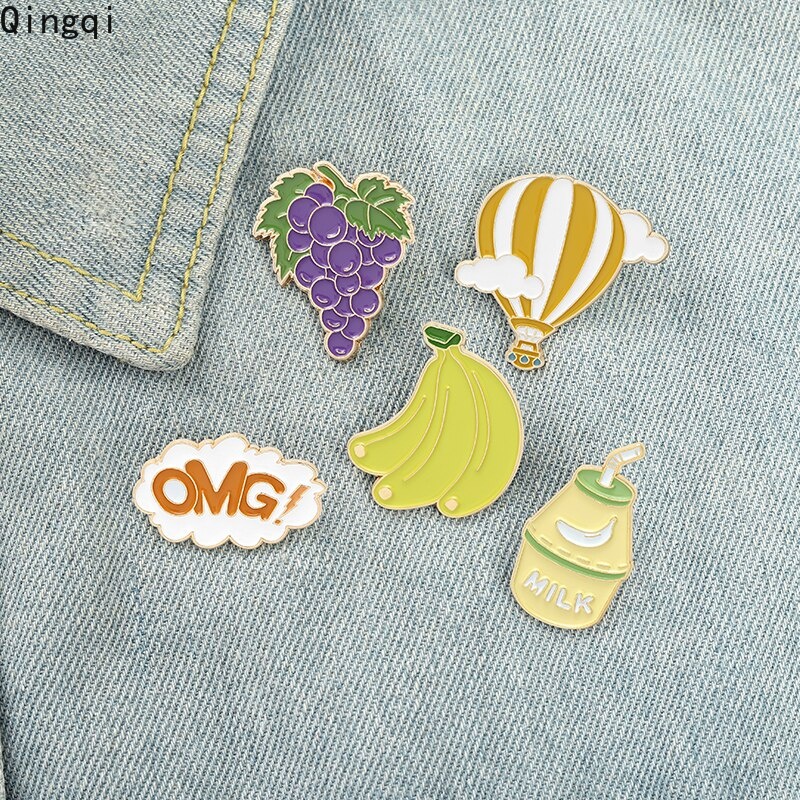 Huy hiệu cài áo MISS ZOE tráng men kiểu dáng hoạt hình đáng yêu