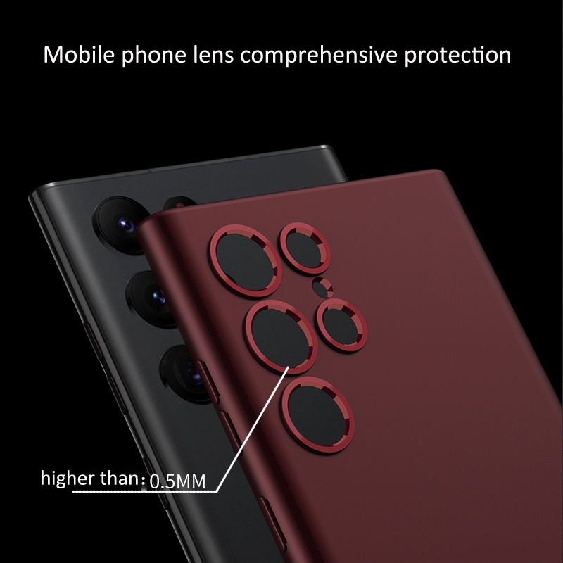 Ốp Điện Thoại silicone Màu Trơn Chống Rơi Cho Samsung Galaxy S23 Ultra S22 Ultra