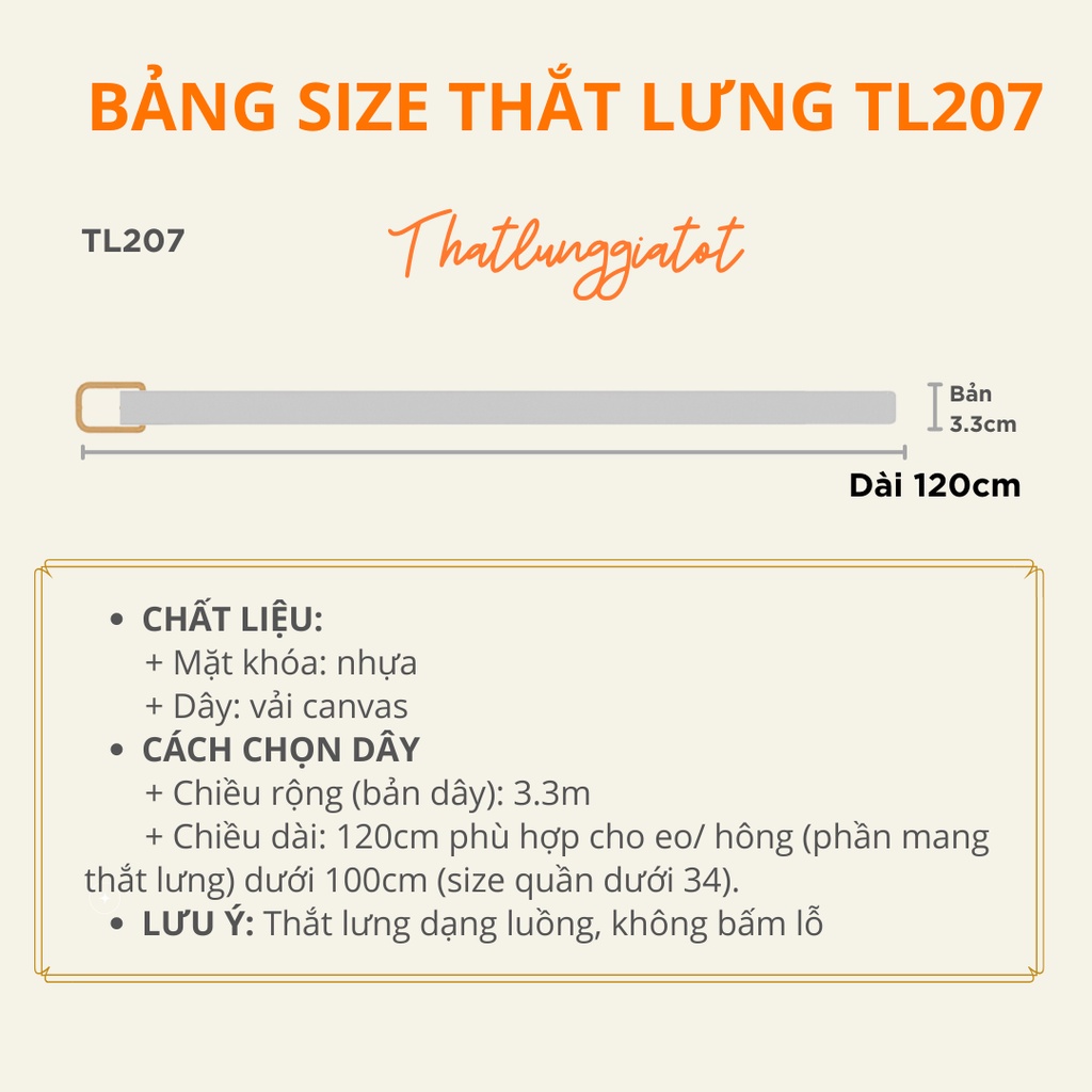 Dây thắt lưng vải canvas, vải dù đầu khóa gập thời trang Hàn Quốc TL207 - Thắt Lưng Giá Tốt