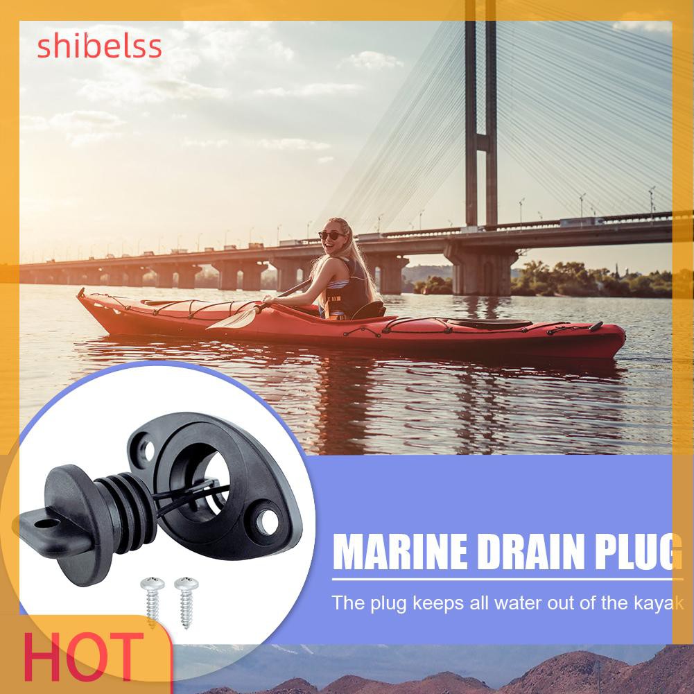 （ʚshibelss）Stainless Steel Marine Boat Oval Drain Plug Raft Kayak Screw Sealing Plugs