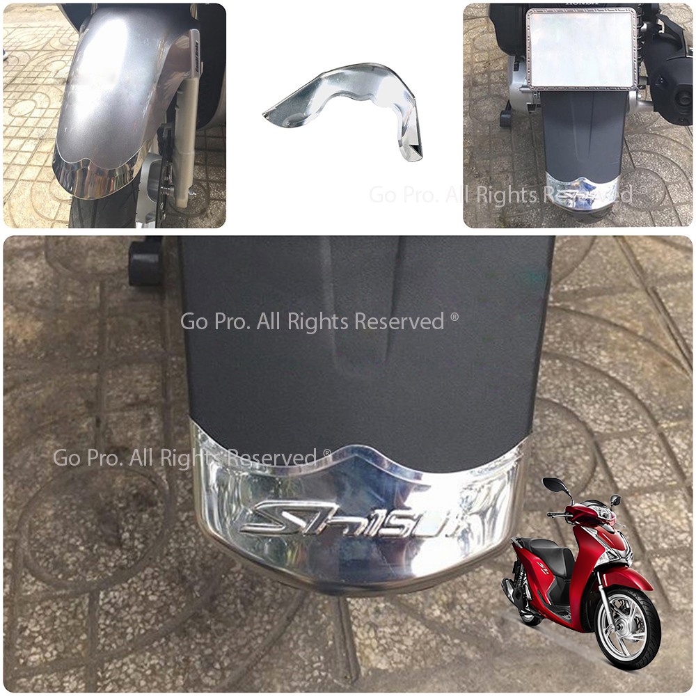 [CHÍNH HÃNG] Ốp Mỏ &amp; Đuôi Dè HONDA SH Inox
