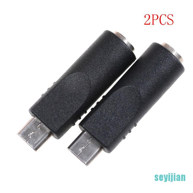 Bộ 2 Đầu Chuyển Đổi Cổng 3.5mm x 1.1mm Sang Micro USB 5 Pin