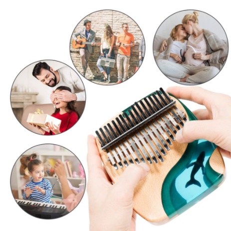 Đàn kalimba 17/21 phím bằng gỗ sồi có phụ kiện