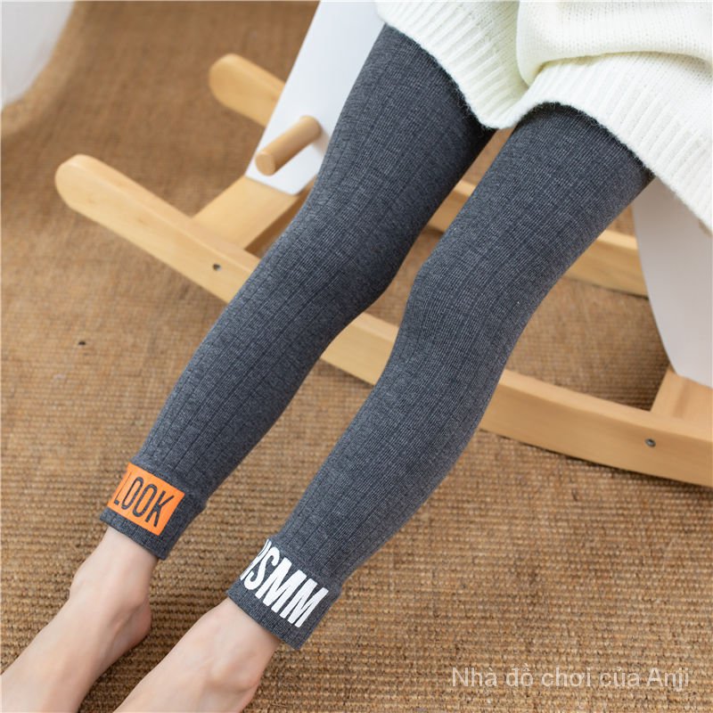 Autumn And Winter Thick Velvet Girl Leggings Wear Outside Children's Pants