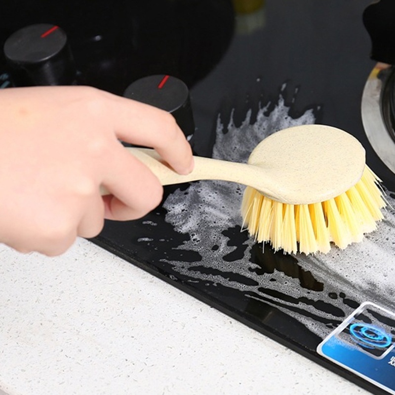 Bàn chải cán dài vệ sinh rửa chén / chà nồi cho nhà bếp gia đình