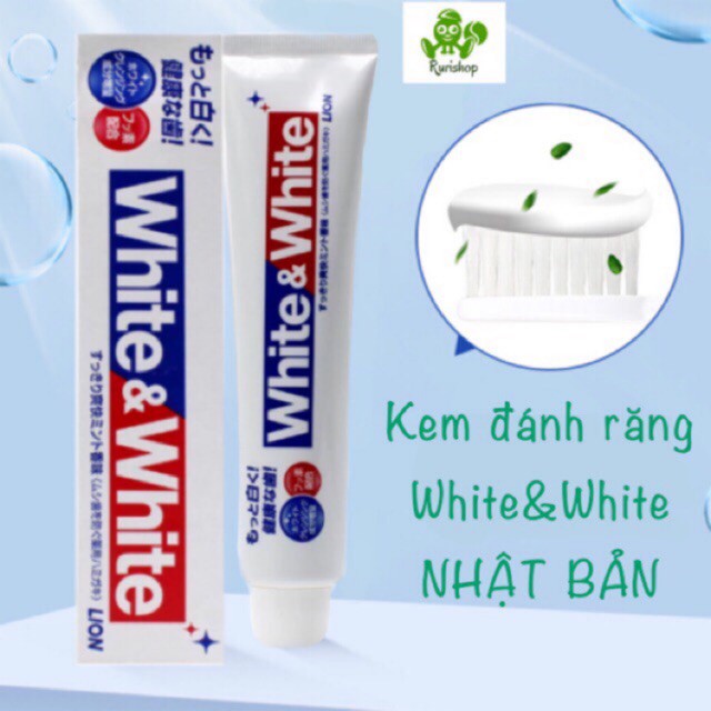 (HCM) Kem đánh răng White &amp; White (Lion) Nhật Bản