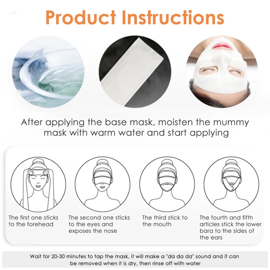 Mặt Nạ Định Hình 5D Tẩy Tế Bào Chết Làm Săn Chắc Da Mặt Vùng Chữ V Hiệu GLAMN Mummy