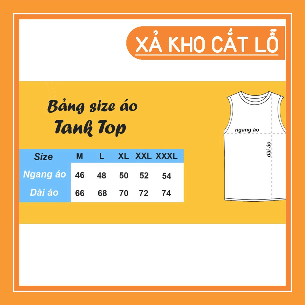 [ XẢ KHO ]  Tanktop – Áo ba lỗ Unisex Cotton 4 chiều thấm hút tốt - BL400