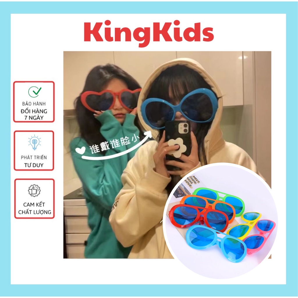 ￼Đồ chơi kính mắt khổng lồ, kính siêu to vui nhộn nhiều màu sắc cho bé KingKids