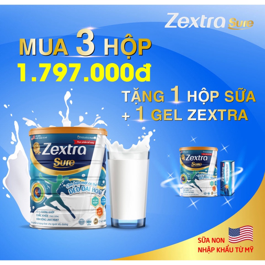 [ CHÍNH HÃNG ] Sữa Non Xương Khớp Zextra Sure Nhập Khẩu Mỹ Chính Hãng