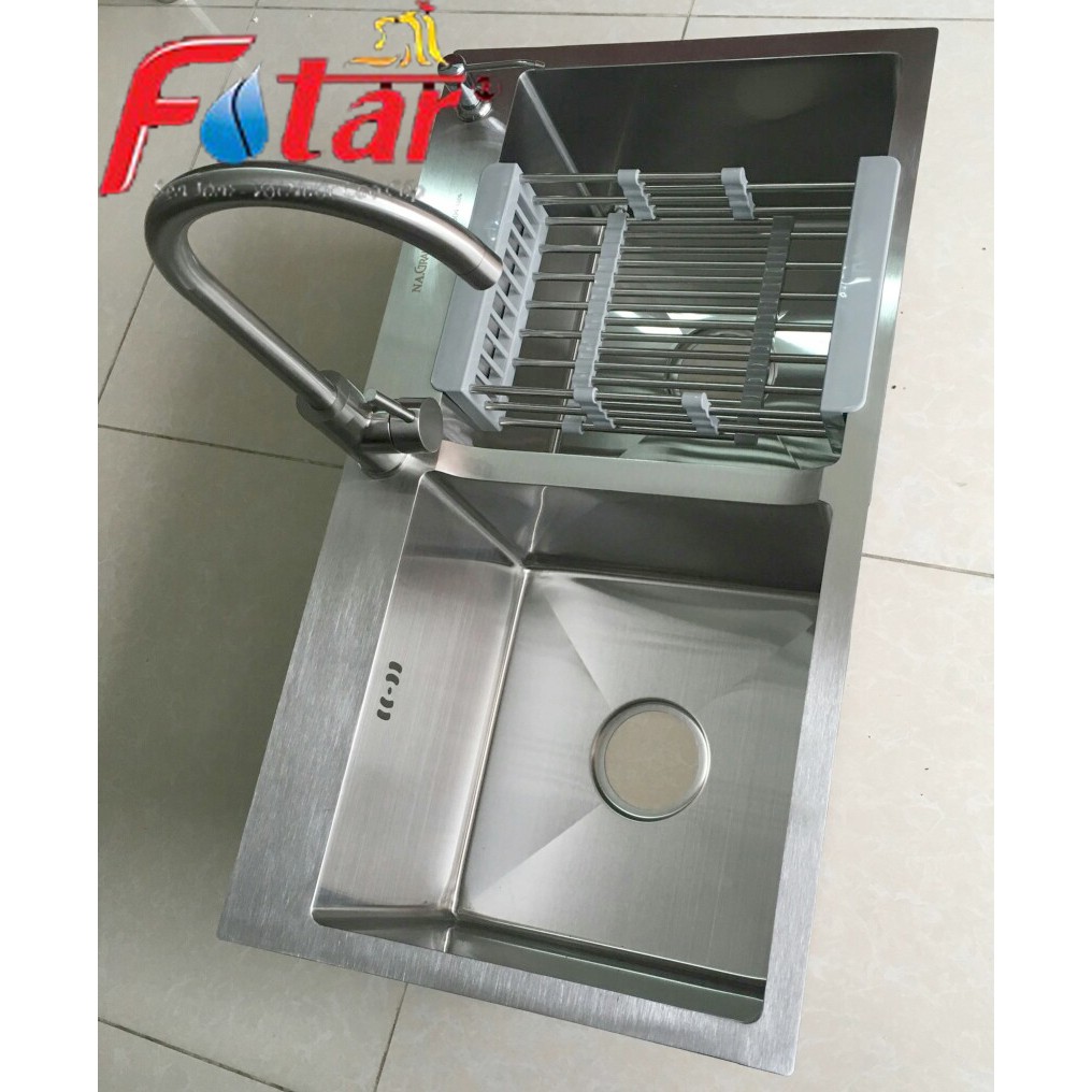 Chậu Rửa Bát INOX SUS 304 TẶNG RỔ RÚT ĐA NĂNG