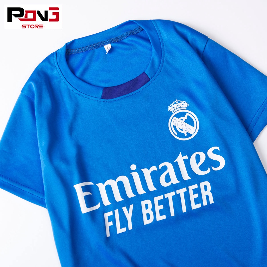 Bộ quần áo bóng đá trẻ em nam,nữ CLB Real Madrid -Totten ham chất thun lạnh  cho các bé từ 2 đến 15 tuổi của Pong__store