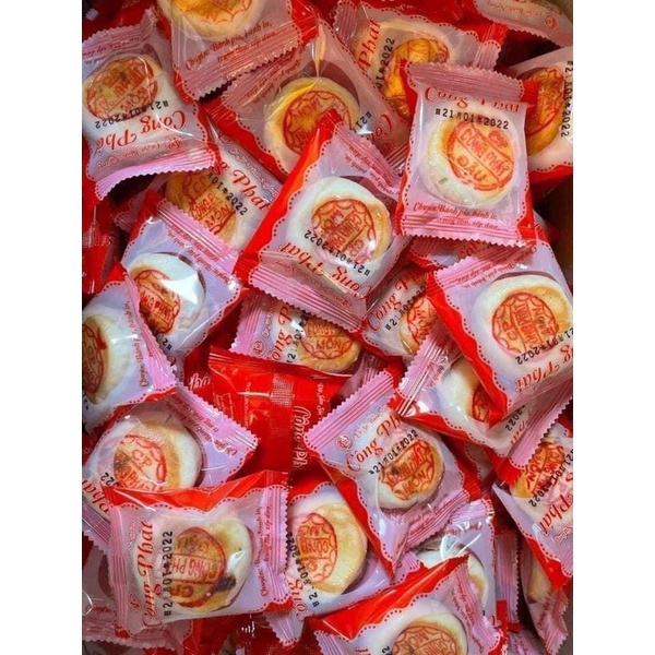 Combo 10 Bánh pía mini Công Phát mix nhân đậu môn trứng muối (bánh ngon dễ ăn không ngán)