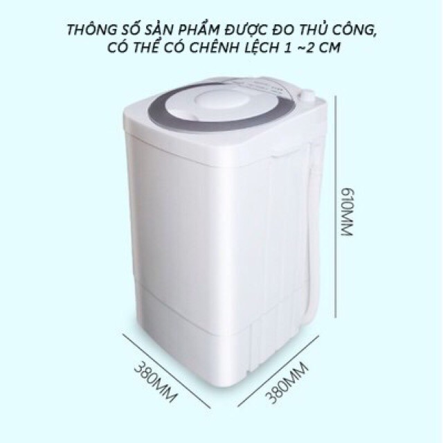Máy giặt mini bán tự động nhà ít người và đồ em bé giặt tối đa 6,5kg smart_homehome gd156