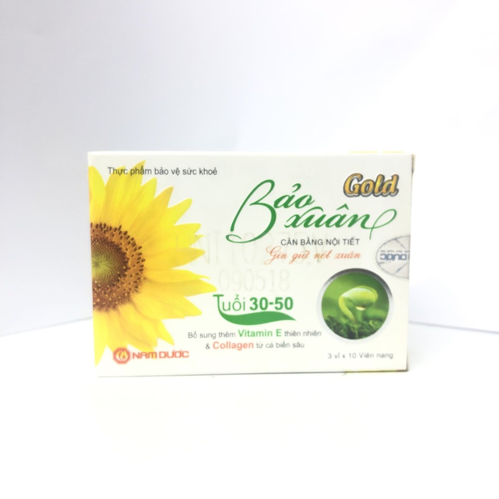 Viên uống Bảo Xuân Gold - Với tinh chất mầm đậu nành giúp cân bằng nội tiết tố nữ một cách tự nhiên hộp 30 viên