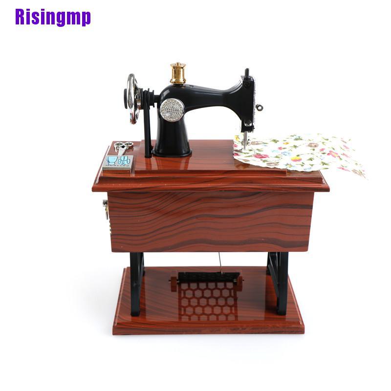 [Risingmp] Music Boxes Treadle Sartorius Toys Retro Home Decoration Vintage Sewing Machine