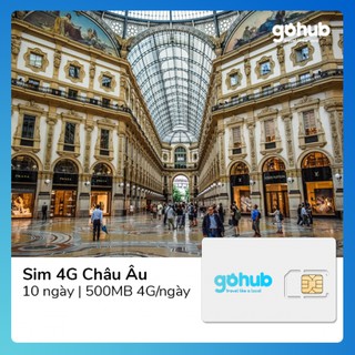 SIM Du lịch Châu Âu 10 ngày – 500MB 4G mỗi ngày