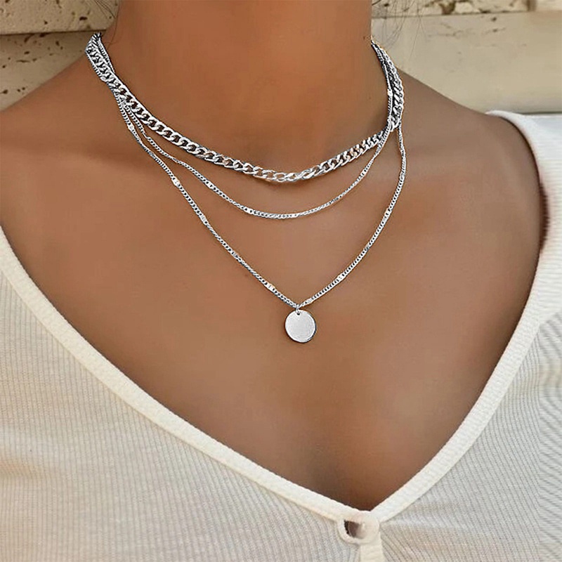 Vòng cổ Mạ Vàng Nhiều Lớp Phong Cách Bohemian Cổ Điển Cho Nữ
