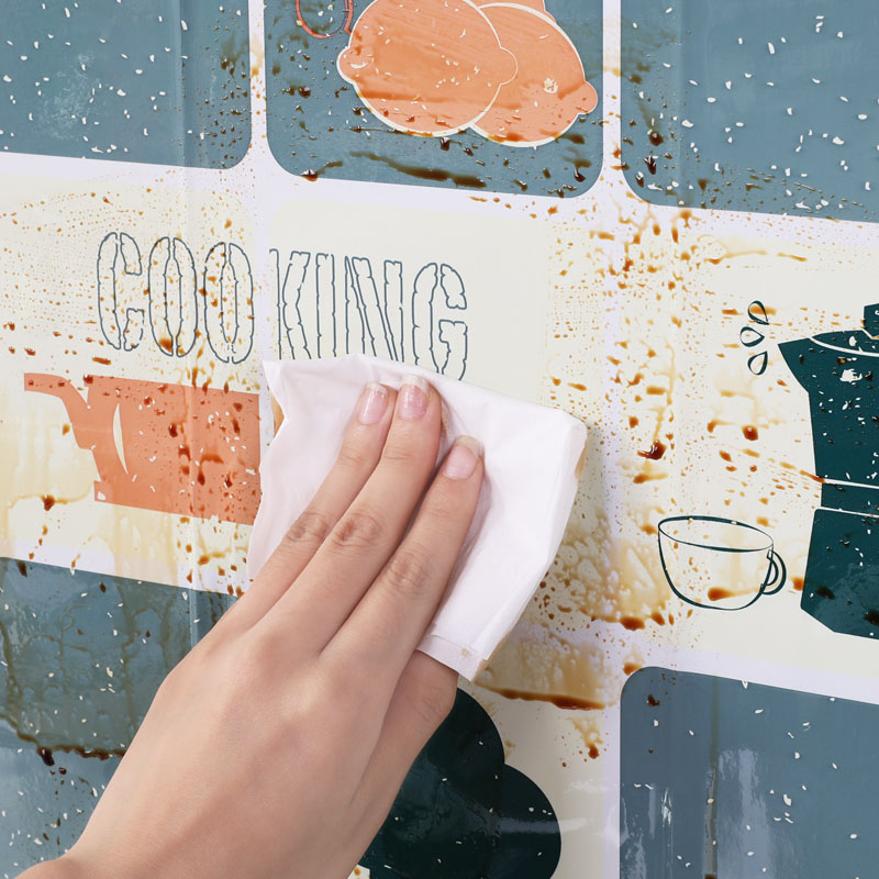 Sticker dán tường bằng lá nhôm chống dầu chịu nhiệt cao chống thấm nước thời trang và sáng tạo