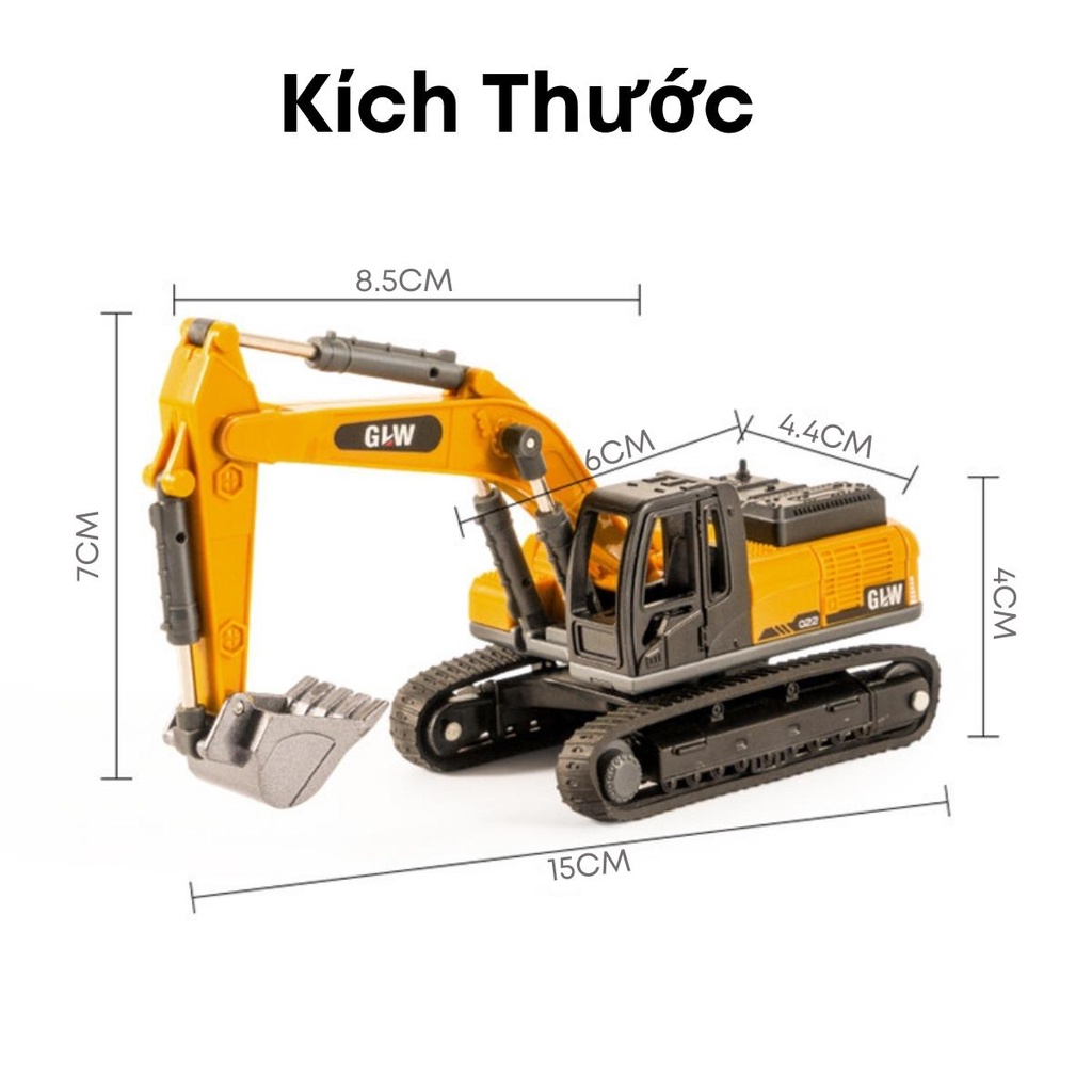 Đồ Chơi Mô Hình Máy Xúc, Máy Ủi - Đồ Chơi Công Trình Xây Dựng Chất Liệu Nhựa Và Hợp Kim Cao Cấp