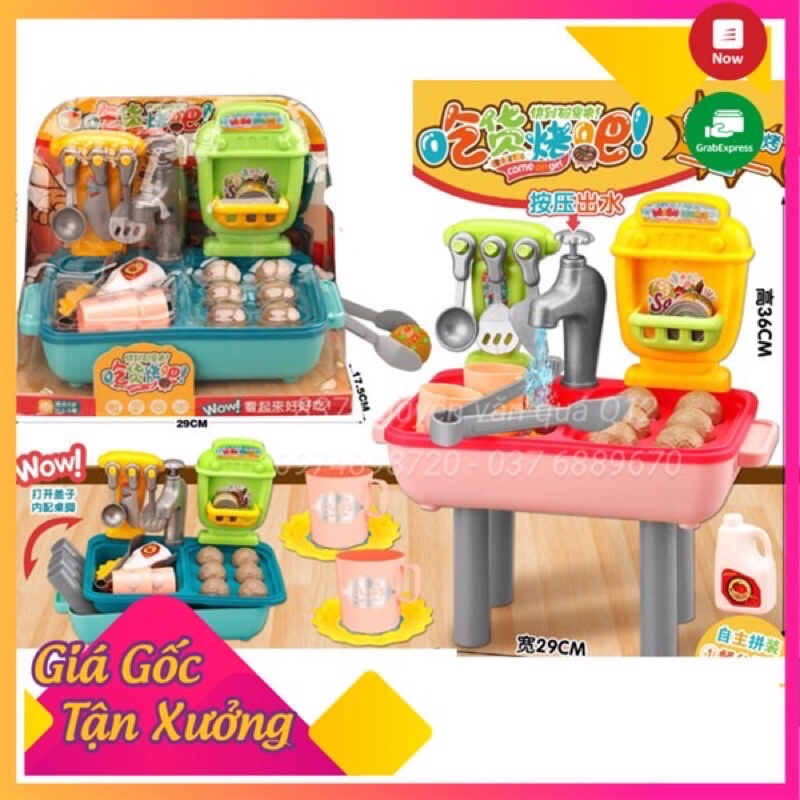 Đồ chơi nhà bếp có bồn rửa nước thật y hình cho bé quà tặng cho bé trẻ em