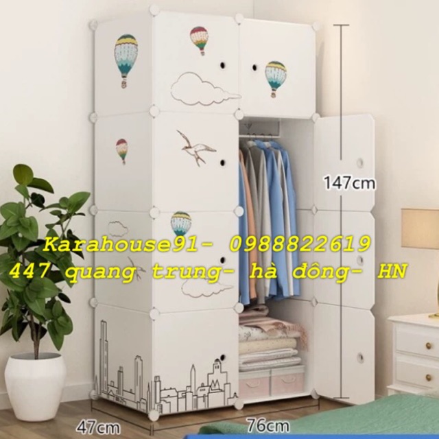 [Mã LIFE50KALL giảm 10% đơn 200K] TỦ NHỰA GHÉP- TỦ QUẦN ÁO- TỦ NHỰA 8 Ô. TẶNG 1 TREO ĐỒ.