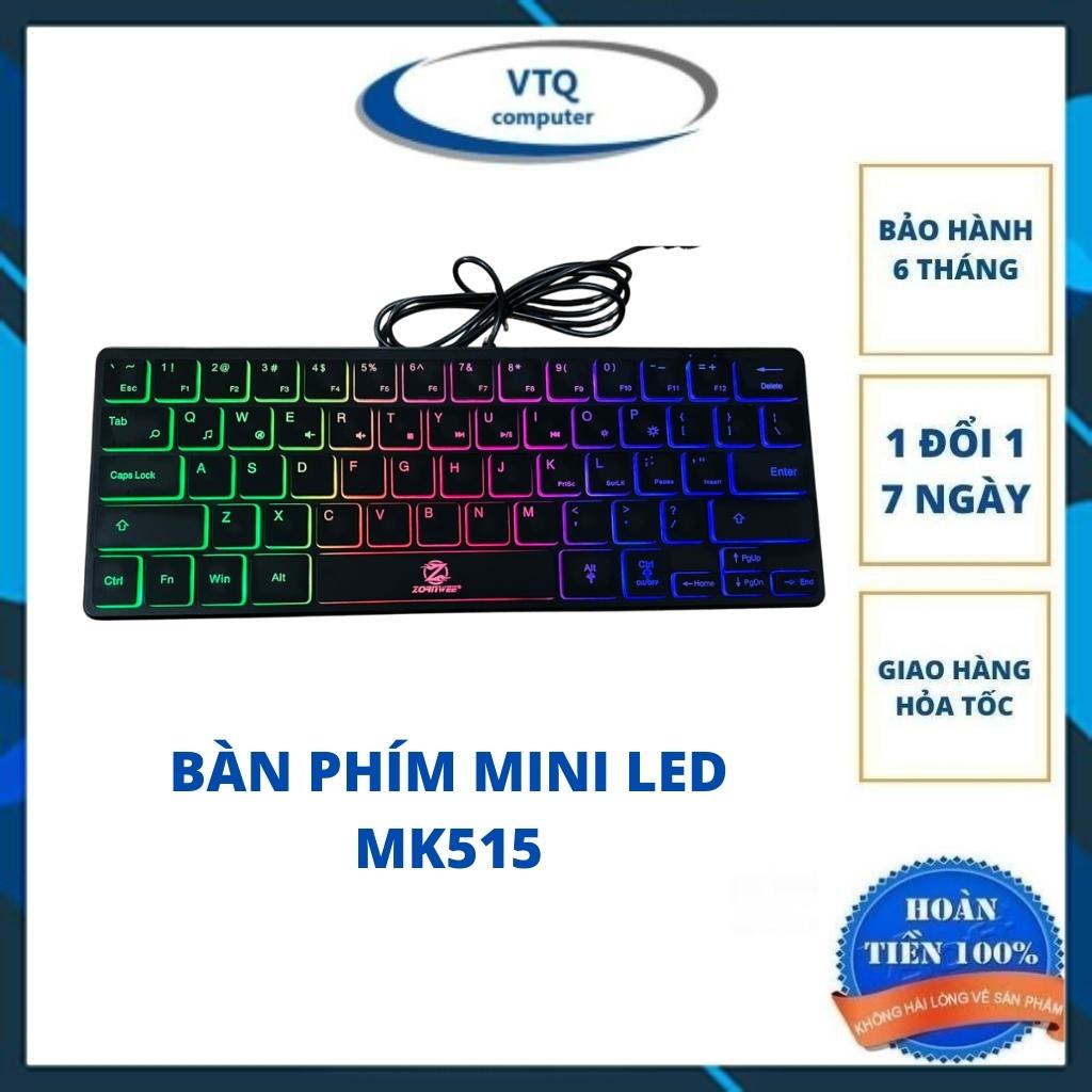 Bộ bàn phím Laptop nhỏ gọn tiện dụng có led, Bàn phím mini 64Key led MK515