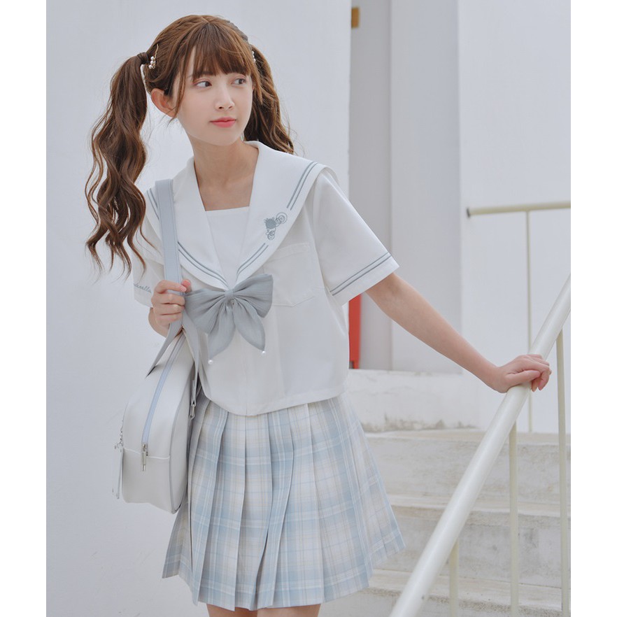 [Order] [Chính hãng] [SNBL] Chân váy đồng phục Seifuku/JK cạp cao thêu giày pha lê Cinderella