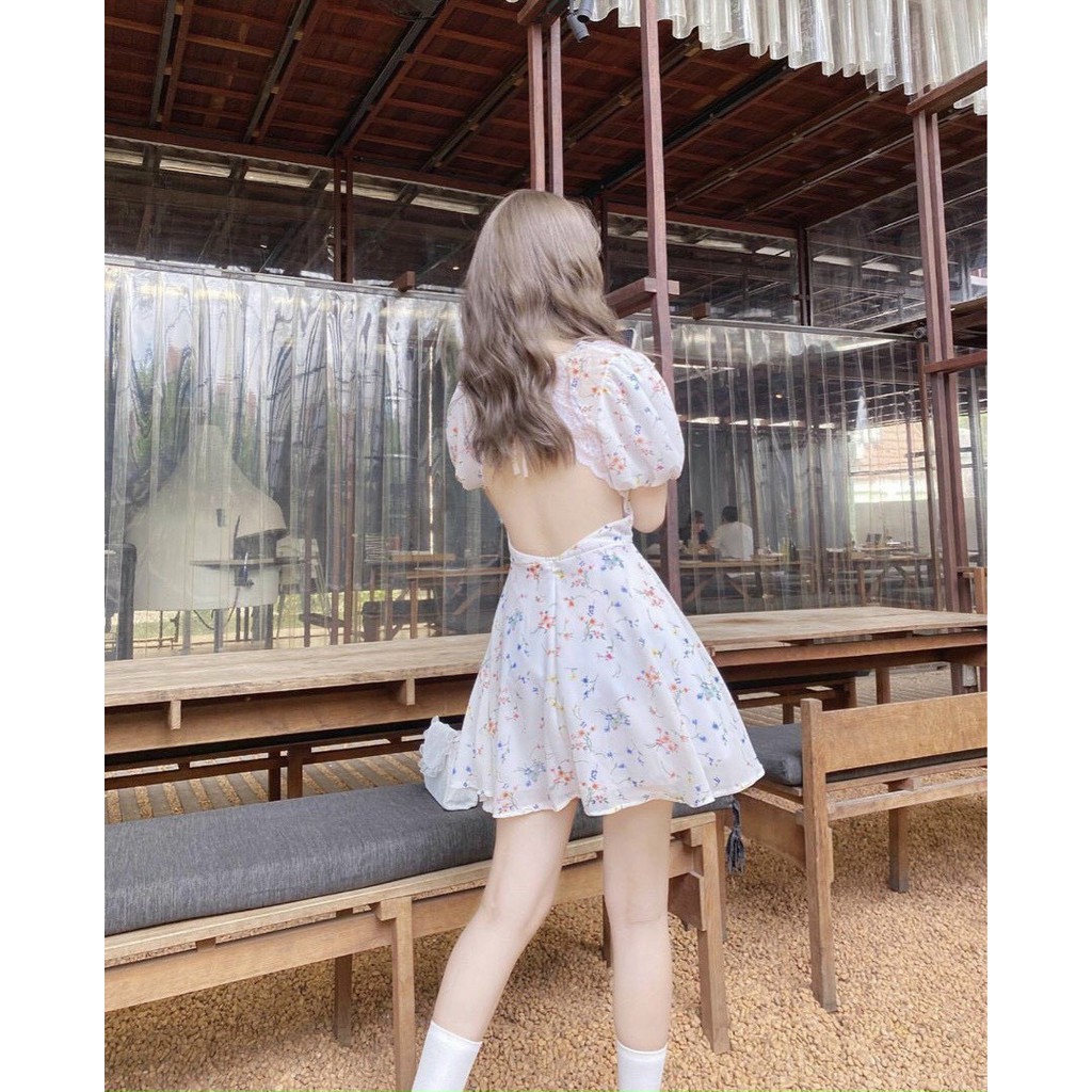 [Mã WAMT1505 giảm 10K đơn 0K] Đầm hoa nhíu ngực cut out lưng 💖 KÈM ẢNH THẬT 💖 BAO KIỂM ❌ | BigBuy360 - bigbuy360.vn