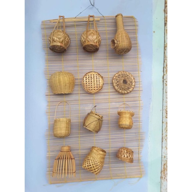 Dĩ Phiên Mây Tre Đan 12 Món Ngẫu Nhiên- Set Đồ Trang Trí Mini
