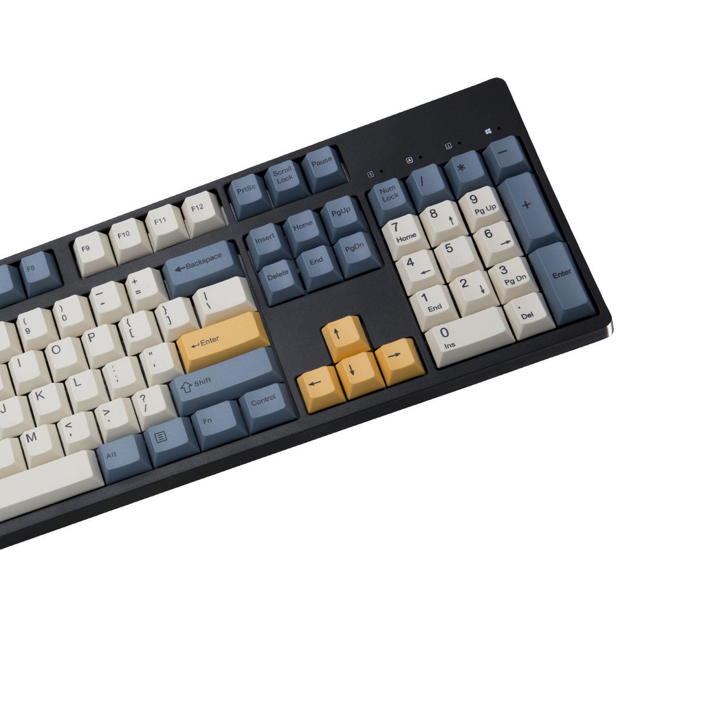 Capturer Apricot màu vàng keycap gốc chiều cao PBT thăng hoa anh đào MX8.0 Bàn phím cơ IKBC retro màu xanh và trắng