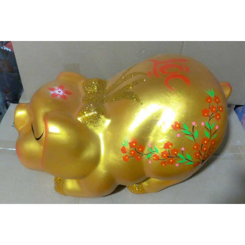 Heo đất khổng lồ 40cm, heo quay có nơ kích thước lớn dài 40cm