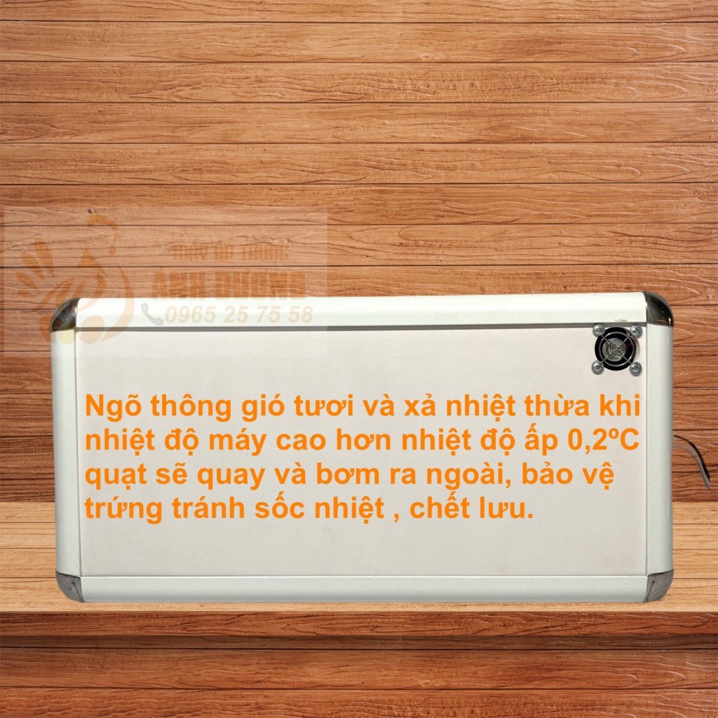 Máy Ấp Trứng Nam An F50 - công suât 54 quả - Tặng máy phun sương tự động tự hút nước ngoài